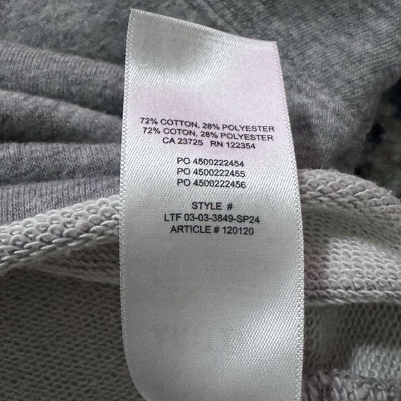 TNA Aritzia Gray Oversized‎ Cropped Hoodie Sweatshirt Women's Size XL - Picture 9 of 9